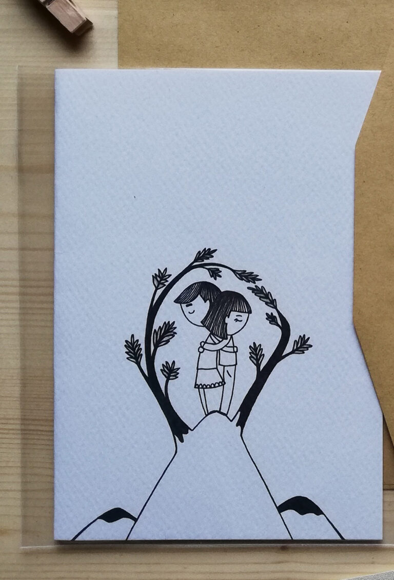 biglietti di auguri pieghevole con busta carta craft
