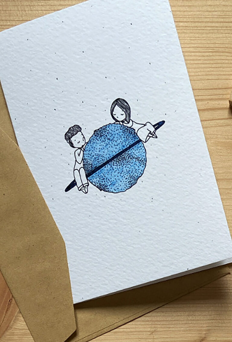 biglietti di auguri pieghevole con busta carta craft