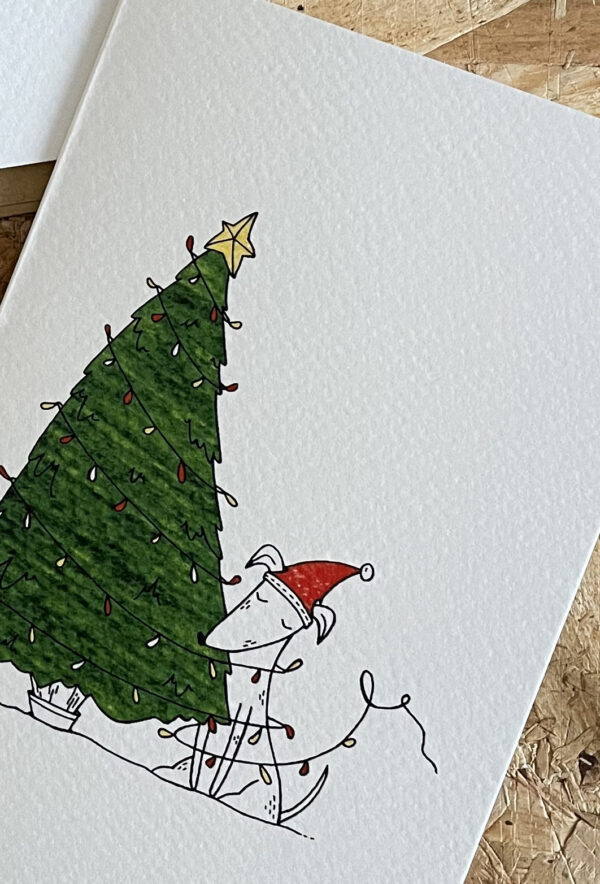 Biglietto di Auguri - Cane di Natale - immagine 2